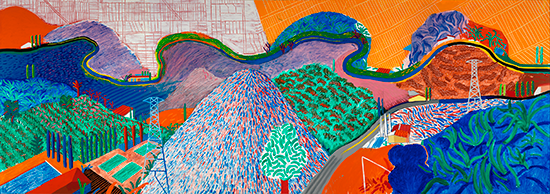 David Hockney, Mulholland Drive: The Road to the Studio, 1980, The Los Angeles County Museum of Art, Los Angeles